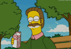 The Simpsons Milk On Moustache GIF