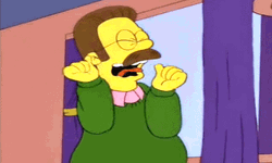 The Simpsons Ned Flanders Scream GIF