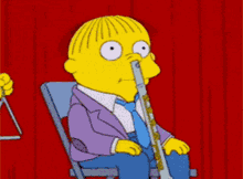 The Simpsons Nose Flute Playing
