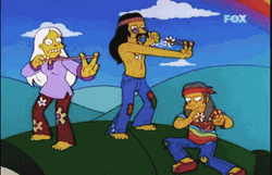 The Simpsons Playing Hippie GIF