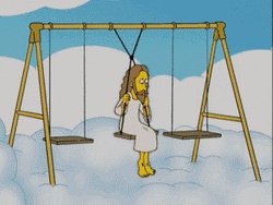 The Simpsons Playing In Heaven GIF