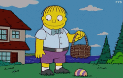 The Simpsons Ralph Wiggum Happy Easter Funny GIF