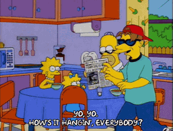The Simpsons Roy Yo Yo Hows It Hanging GIF
