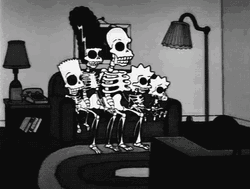The Simpsons Skeleton Family