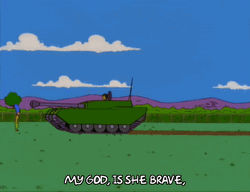The Simpsons Tank With Homer GIF