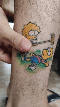 The Simpsons Tattoo GIF