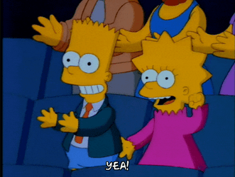 The Simpsons Yea Watching Game GIF