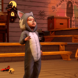 The Sims Wolf Outfit Kid Howl GIF