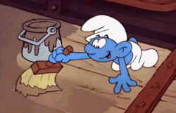 The Smurfs Painting GIF