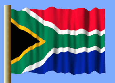 The South African Flag Is Flying In The Wind GIF