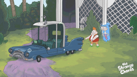 The Strange Chores Blow Up Car GIF