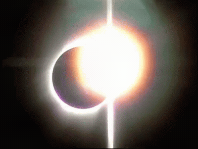 The Sun Is Being Eclipsed By The Moon GIF