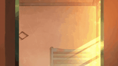 The Sun Is Shining Through A Window In A Bedroom GIF
