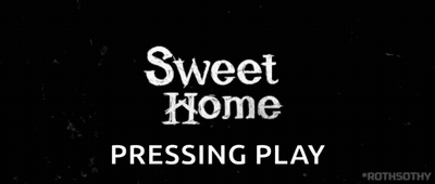 The Sweet Home 2 Pressing Play Button Is Shown On A Black Background . GIF