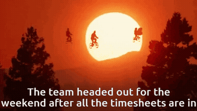 The Team Headed Out For The Weekend After All The Timesheets Are In GIF