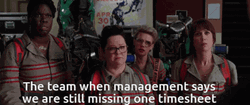 The Team When Missing A Timecard GIF