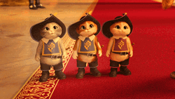 The Three Diablos Cat Bow Fail GIF