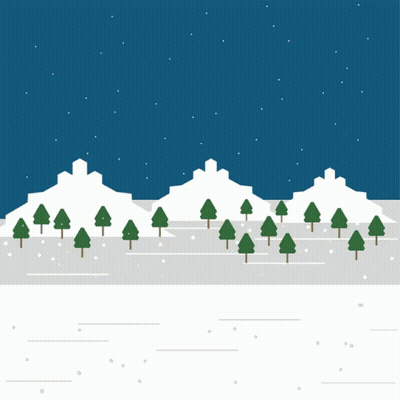 The Three Wise Men Are Standing In The Snow With A Comet In The Background GIF