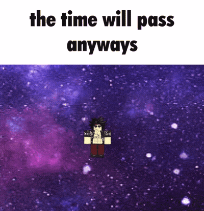 The Time Will Pass Anyways Is Written On A Purple And White Background GIF