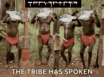 The Tribe Has Spoken Monkeys Poster GIF