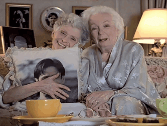 The Truman Show Avid Fans Hugging GIF