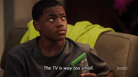 The TV Is Too Small Power QDubs GIF