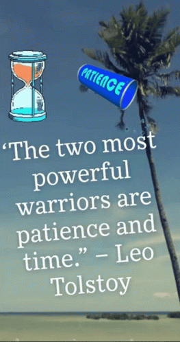 The Two Most Powerful Warriors Are Patience And Time Says Leo Tolstoy GIF