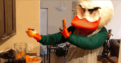 The U Mascot Blending Orange GIF