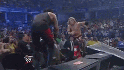 The Undertaker Stumbled Down GIF