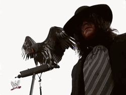 The Undertaker With Crow GIF