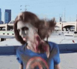 The Walking Dead Funny Zombie Jumping GIF