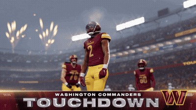 The Washington Commanders Are Playing The Washington Redskins In A Touchdown Game GIF