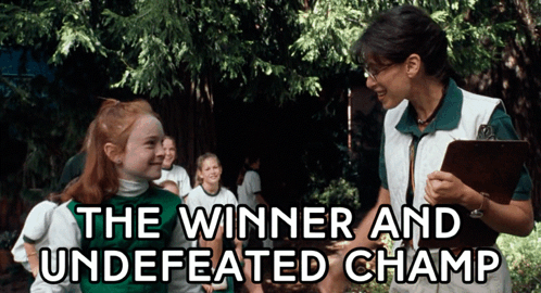 The Winner And Undefeated Champ Is Shown In A Movie GIF