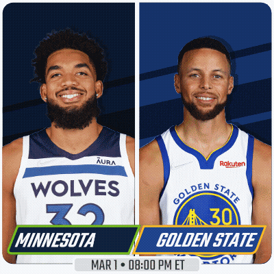 The Wolves And Golden State Warriors Are Playing On March 1 GIF