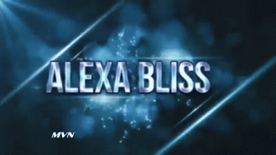 The Word Alexa Bliss Is On A Dark Blue Background GIF