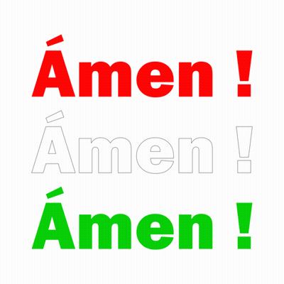 The Word Amen Is Written In Red And Green GIF