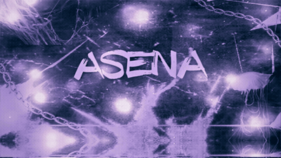 The Word Asena Is On A Purple Background GIF