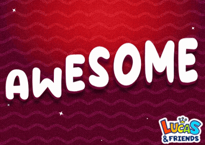 The Word Awesome Is Written In White On A Purple Background GIF