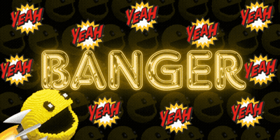 The Word Banger Is Glowing In The Dark GIF