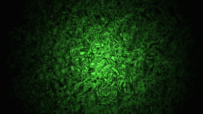 The Word Black-U Is Written In Green On A Black Background GIF
