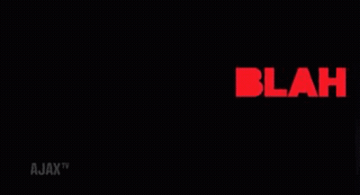 The Word Blah Is Repeated In Red On A Black Background GIF