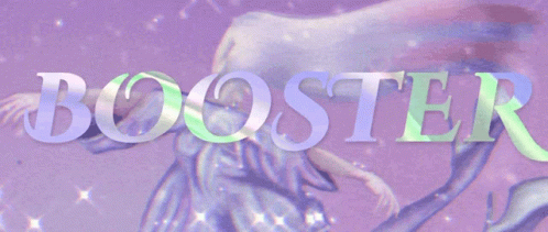 Booster Word With Unicorn On Purple Background GIF