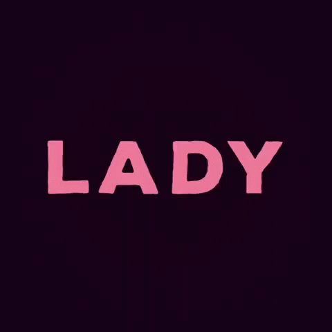 The Word Boss Is Written In Pink On A Dark Purple Background GIF
