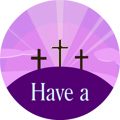 The Word Easter Is On A Purple Background GIF