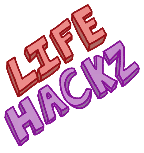 The Word Hackz Is Written In Pink And Purple Sticker