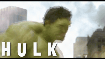 The Word Hulk Is On A Picture Of A Man GIF