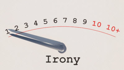 The Word Irony Is On The White Background GIF