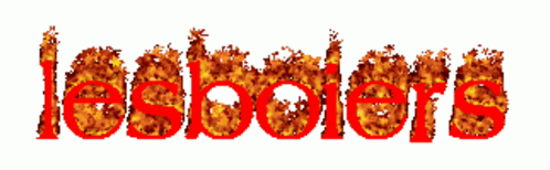 The Word Lesboleria Is Burning In Red Letters On A White Background GIF