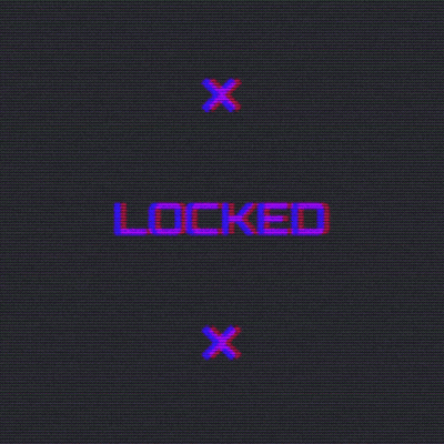The Word Locked Is Displayed On A Dark Background GIF