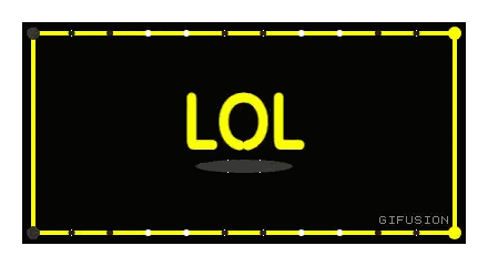 The Word Lol Is Written In Yellow On A Black Background With Yellow Lines Around It . Sticker